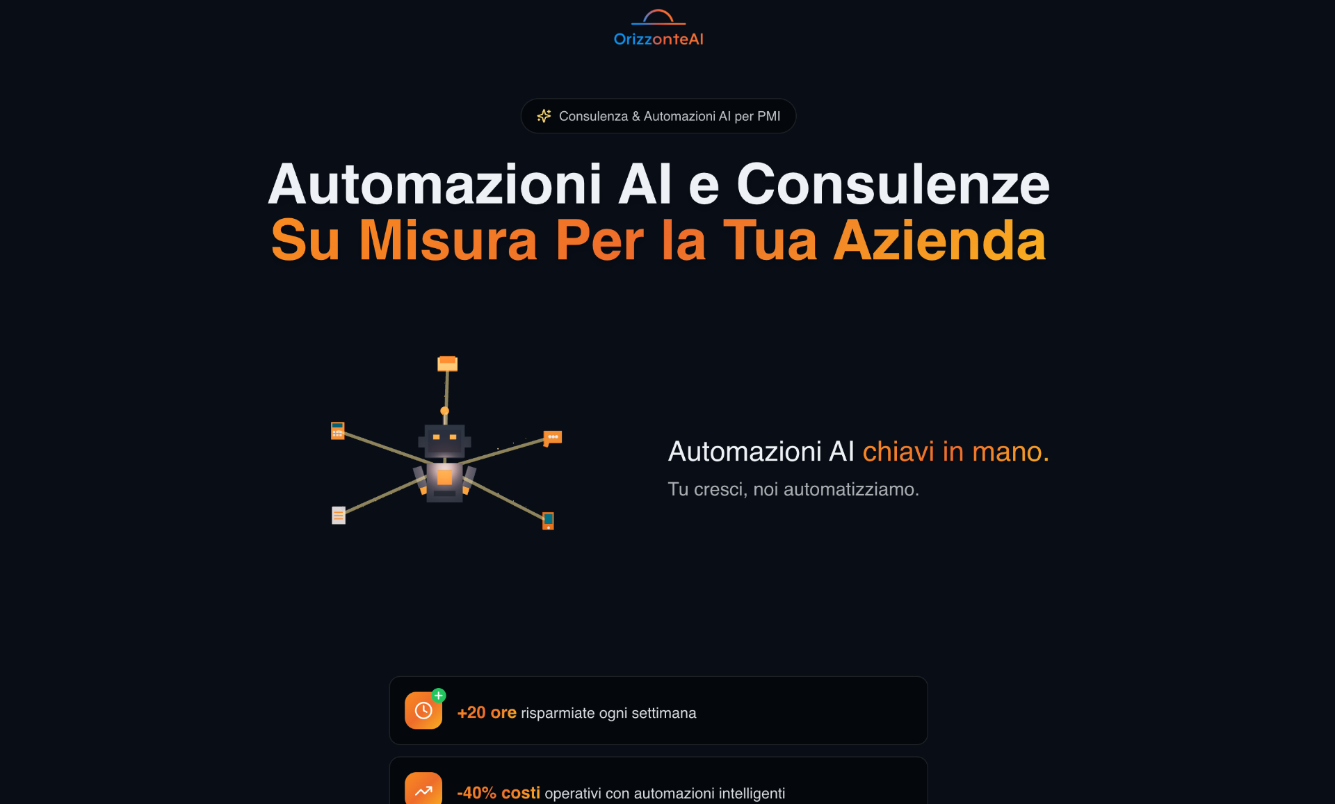 Orizzonte AI · Landing principale